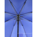 8 fold sections restaurant silk waterproof  navy blue fabric umbrella for sale wooden handle